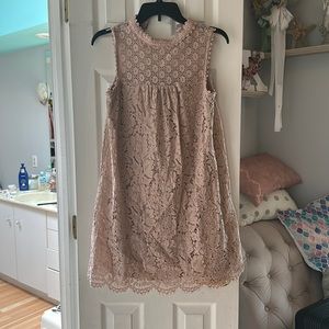 Xhilaration lace overlay dress. Blush/mauve. Small